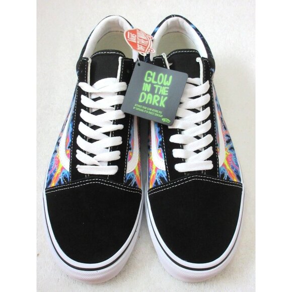 Vans Men's Old Skool Electric Flame Glow In The Dark Skate shoes Sizes NIB - Picture 3 of 5